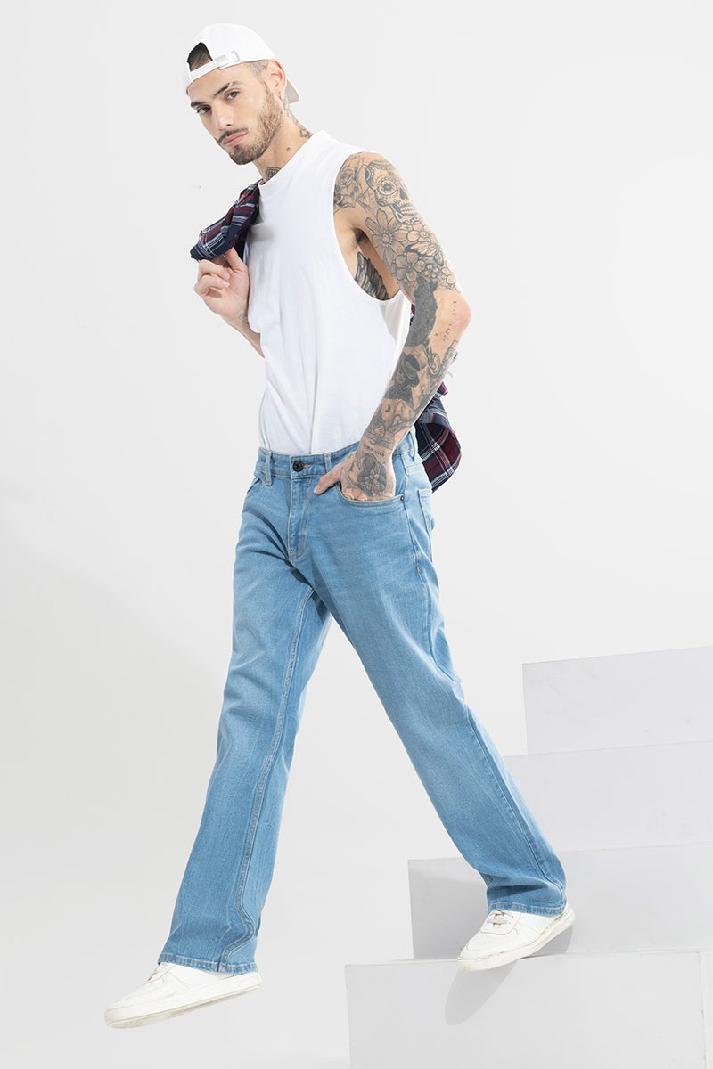 SNITCH Dazzle Ocean Blue Bootcut Jeans - Image 1
